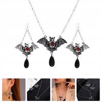 NASZYJNIK NIETOPERZ Z KRYSZTAŁKAMI VINTAGE BIŻUTERIA