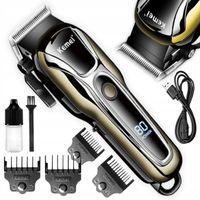 PROFESJONALNA BEZPRZEWODOWA MASZYNKA DO STRZYŻENIA WŁOSÓW BRODY KEMEI USB