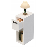 Szafka nocna biała z szufladą stolik z półką nowoczesny