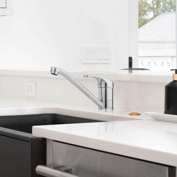 Bateria kuchenna zlewozmywakowa długa wylewka kran zdjęcie 2