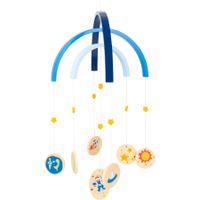 Dekoracja Karuzela Mobil drewniany z motywami Kosmosu