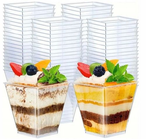 Pucharki do deserów i lodów jednorazowe plastikowe DUŻE 170 ml – 25 sztuk na Arena.pl