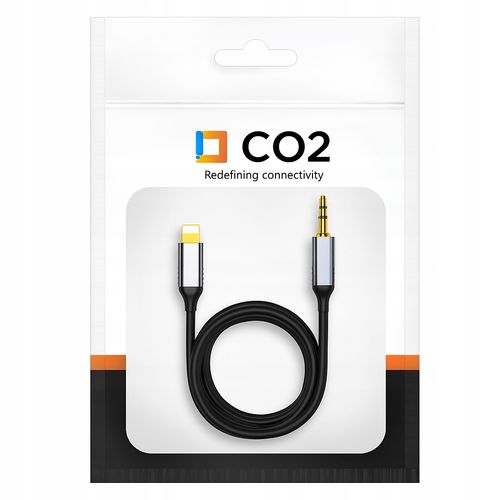 co2 kabel aux do iphone x 14 13 przejściówka adapter lightning mini jack 1m na Arena.pl