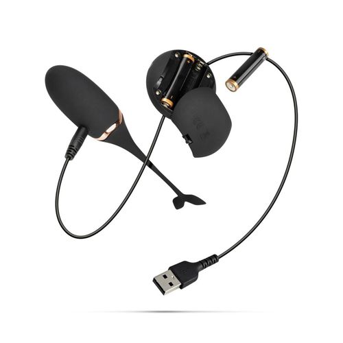 luxurious vibrating egg w/ remote control   black na Arena.pl