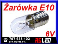 żarówka tradycyjna szklana gwint wkręcany E10 6,3v 6v 0,1A