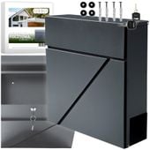 Skrzynka pocztowa na listy pocztę gazety geometryczna antracyt Cassetta