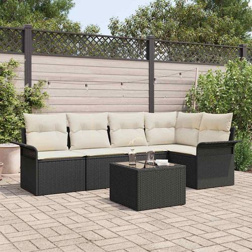 Zestaw Sof na Ogród 6 pcs 242.5 x 132.5 x 85 cm Polirattan na Arena.pl