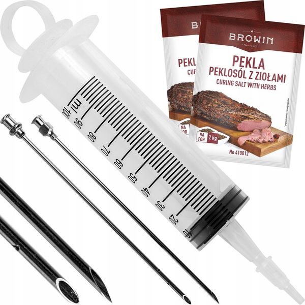 Nastrzykiwarka Do Wędlin Mięsa 2 Igły Strzykawka zdjęcie 9