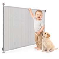 Bramka zabezpieczająca Moby-System zwijana dla dzieci 140 cm szara