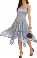 MEETJEN ELEGANCKA SUKIENKA KOKTAJLOWA Z KORONKĄ NOWA 2XL