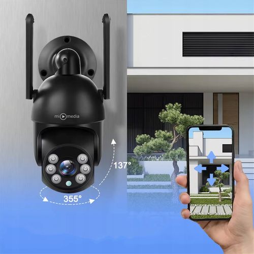 Kamera Zewnętrzna WiFi Obrotowa IP Do Monitoringu Domu Tuya 5MPx ZOOM 5Mp na Arena.pl