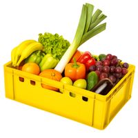 Skrzynka żółta E2 Jestic pojemnik spożywczy na wędliny mięso + atest