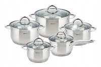Garnki KINGHOFF Silver 10 ele. 2.1/2.1/2.9/3.9/6.6L