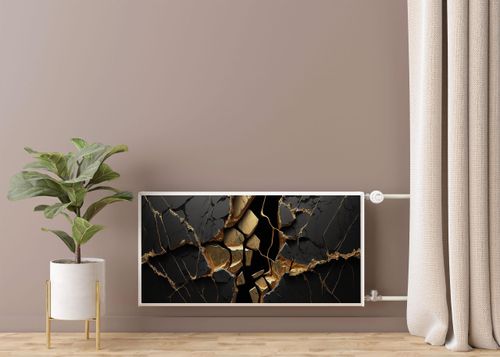 Osłona Magnetyczna Grzejnika Czarny MARMUR Abstrakcja 3D 100cm x 60cm na Arena.pl