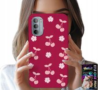 ETUI DO MOTOROLA G31 / G41 - WISIENKI, WIŚNIE NA BORDOWYM TLE + FOLIA