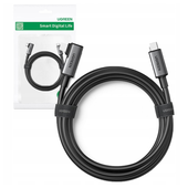 kabel ugreen us551 kątowy usb-c - usb-c pd 60w 3a 5gb/s 5m - czarny