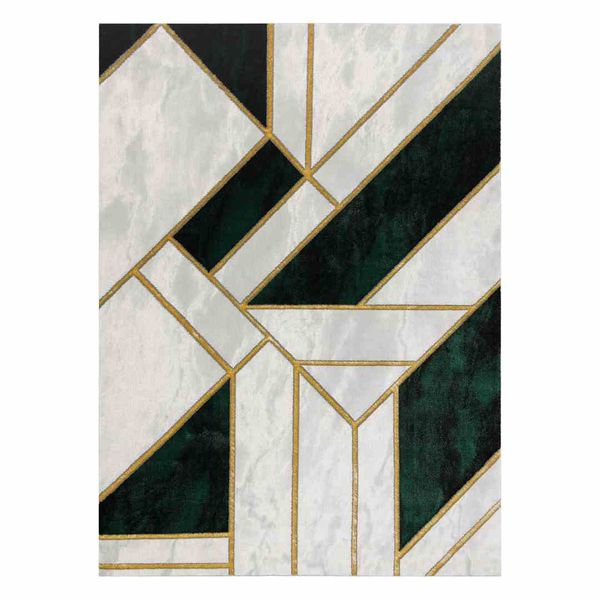 RUG/LU/ESTEMA/MARBLE3/BOTTLEGREEN+GOLD/140x190 zdjęcie 1