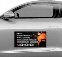 MAGNES NA SAMOCHÓD AUTO MAGNETYCZNA REKLAMA 60X30 REMONTY ROZBUDOWY
