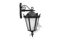 KINKIET G06 ZAWIJAS W DÓŁ Z KLOSZEM ŻELIWNYM SPAWANYM ŻELIWNA LAMPA OGRODOWA RETRO ELEGANCKA DO OGRODU ZEWNĘTRZNA