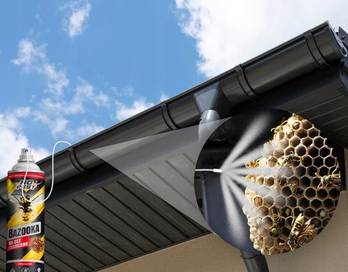 ŚRODEK SPRAY OPRYSK PŁYN PREPARAT NA OSY I SZERSZENIE BAZOOKA 750ML (3 na Arena.pl