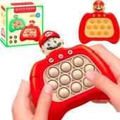 KONSOLA POP IT SUPER MARIO GRA ELEKTRONICZNA ANTYSTRESOWA 30 POZIOMÓW