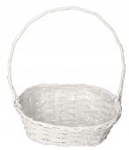 KOSZ WIKLINOWY KOSZE PREZENTOWE XL BIAŁY DUŻY