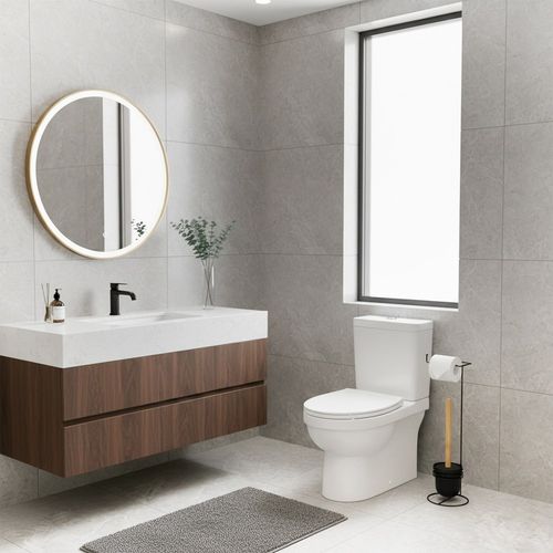 Szczotka Silikonowa Toaletowa WC Stojak Łazienkowy na Papier Toaletowy 2w1 na Arena.pl