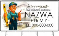 Baner reklamowy 130x80 - Remonty, wykończenia, budowa domów