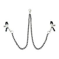 klamerki na sutki black beads chains & nipple clamps liebe seele