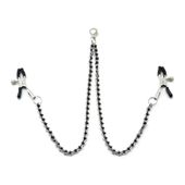 klamerki na sutki black beads chains & nipple clamps liebe seele