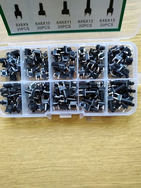 Zestaw przycisków tact switch mikroswitch 200 szt zdjęcie 5