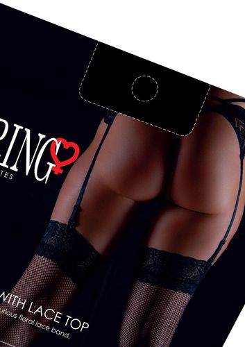 net stockings with lace top black na Arena.pl