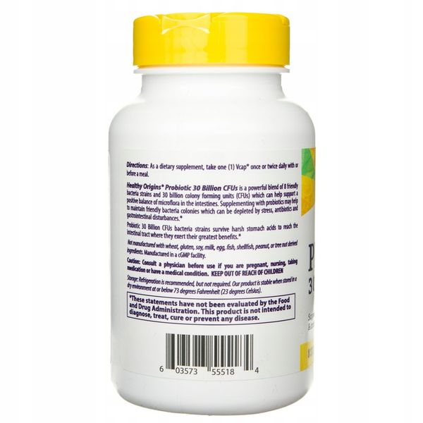Probiotyk Healthy Origins 30 billion CFU's 150 kap zdjęcie 3