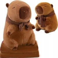 MASKOTKA PODUSZKA KAPIBARA Z SZALIKIEM DUŻY PLUSZAK Z KOCYKIEM 3w1