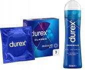 Durex Classic 3szt Klasyczne + Żel Intymny Nawilżający Originals 50ml