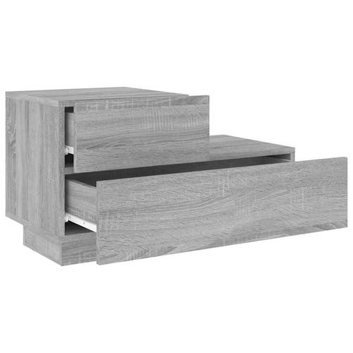 Szafka nocna z LED, szary dąb sonoma, 70x36x40,5 cm na Arena.pl