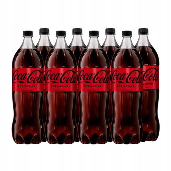 Coca-Cola Zero 8x 2l napój gazowany bez cukru zdjęcie 1