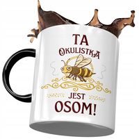 Kubek Czarny Dla Okulistki Ta Okulistka Jest Osom Z Nadrukiem Ze Zdjęciem