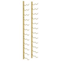 Uchwyt ścienny na 24 butelki wina, złoty, żelazny