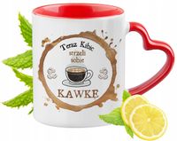 Kubek Dla Kibica Czerwony Z Uszkiem W Kształcie Serca Na Prezent