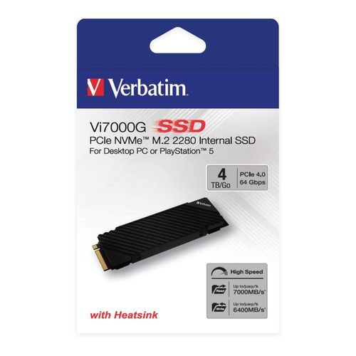 Dysk SSD Verbatim Vi7000G 4TB M.2 2280 PCIe Gen4 NVME (7000/6400 MB/s) na Arena.pl