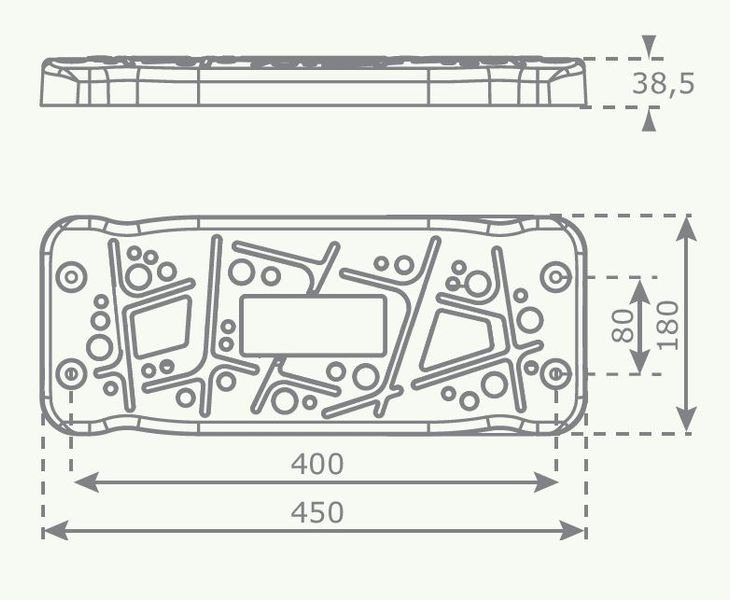Siedzisko huśtawka gumowa curve - wzmacniana czerwona zdjęcie 2
