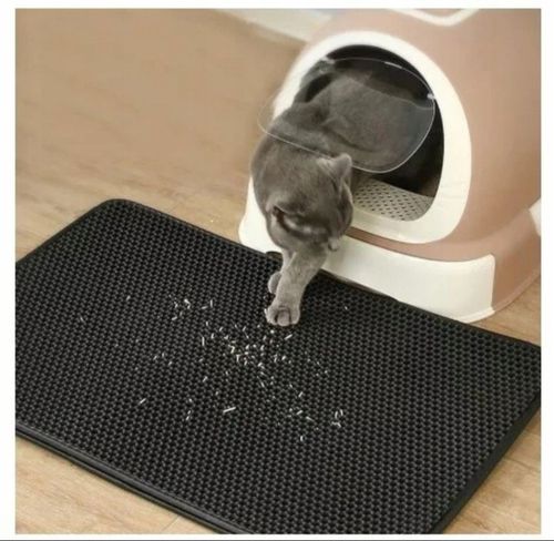 MATA WYCIERACZKA POD KUWETĘ DLA KOTA NA ŻWIREK XXL PODKŁADKA CZARNA 60x45 na Arena.pl