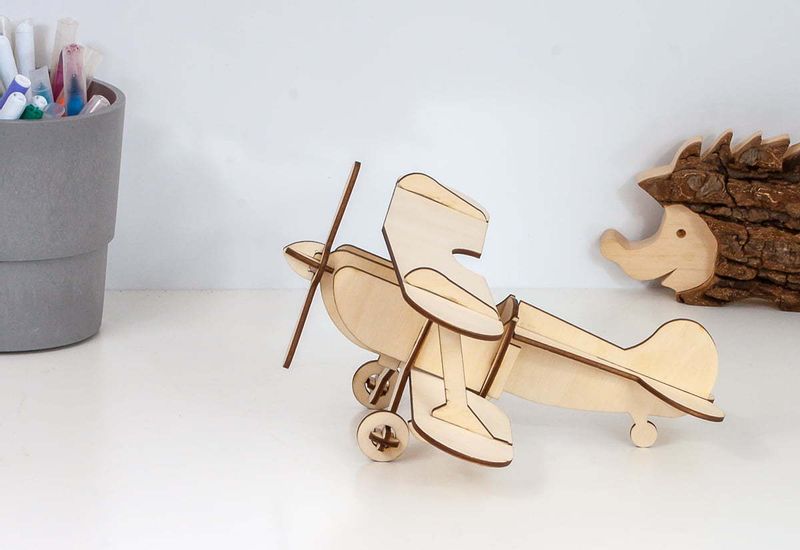 Samolot dwupłatowy, puzzle 3D 18 el. zdjęcie 7