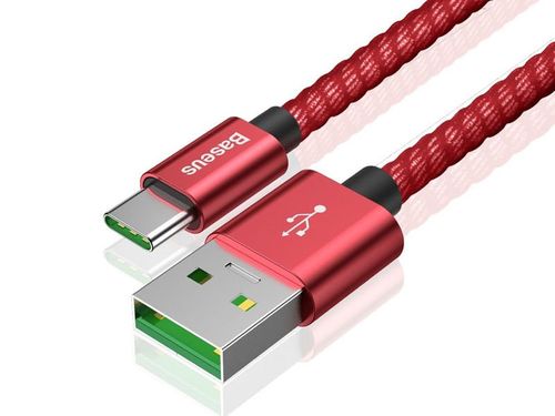 Kabel Baseus USB-C 5A SuperCharge QC 1m red na Arena.pl