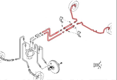 Renault Megane 2 Hatchback - zestaw przewodów hamulcowych na oś tylną na Arena.pl