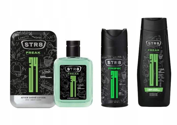 STR8 FREAK ZESTAW 3cz ASL 100ml+ SPRAY 150ml+ ŻEL 400ml zdjęcie 1