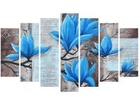OBRAZ NIEBIESKI KWIAT MAGNOLII