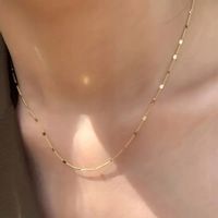 NASZYJNIK ZŁOTY ŁAŃCUSZEK 40 cm SHINE STAL CHIRURGICZNA