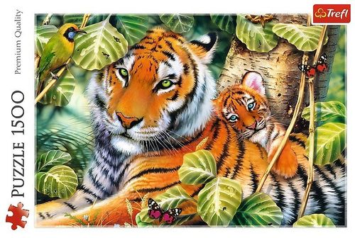 Puzzle 1500 elementów Dwa tygrysy na Arena.pl